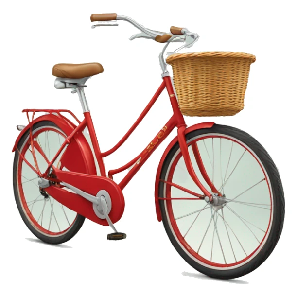 peugeot vintage red bike with basket  sticker