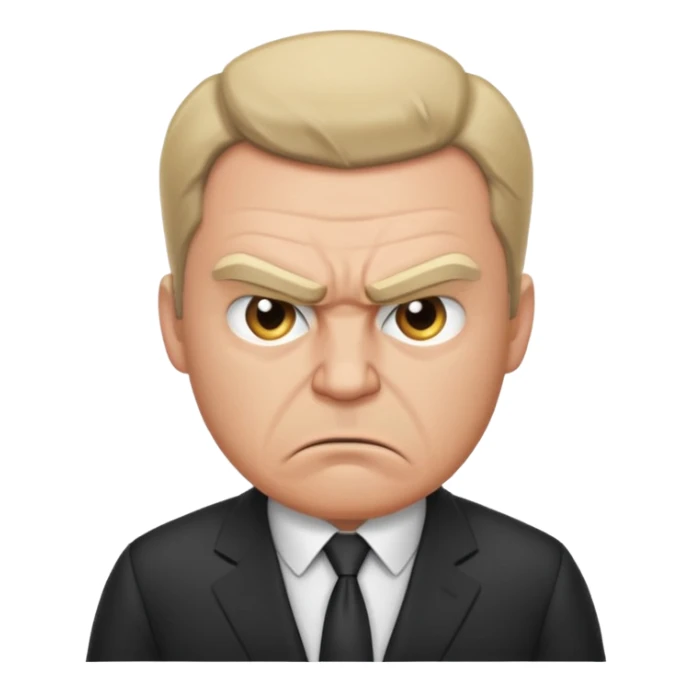 very angry male boss in suit sticker