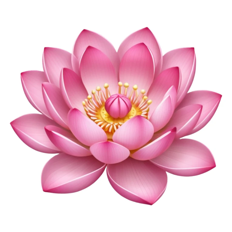 lotus flower with a pink bow on top sticker