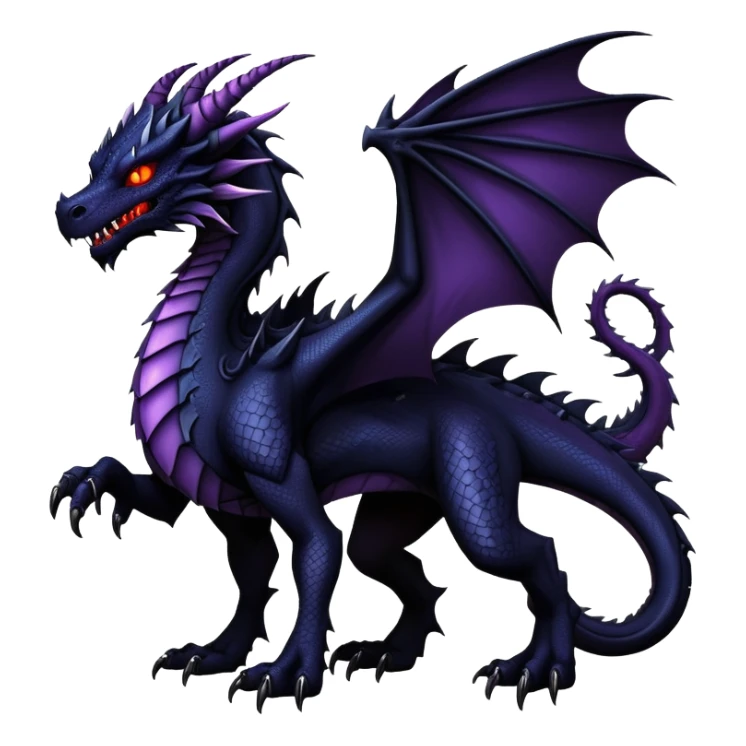 Gothic Badass Edgy Dark Mysterious Mystical Dragon-Beast-Fursona sticker