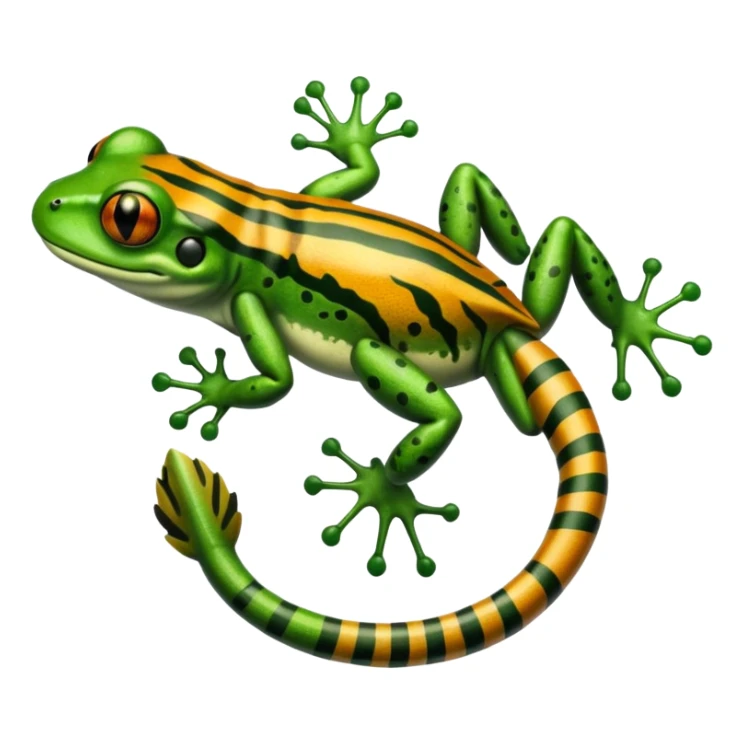 Frog with tiger body and scorpion tail sticker