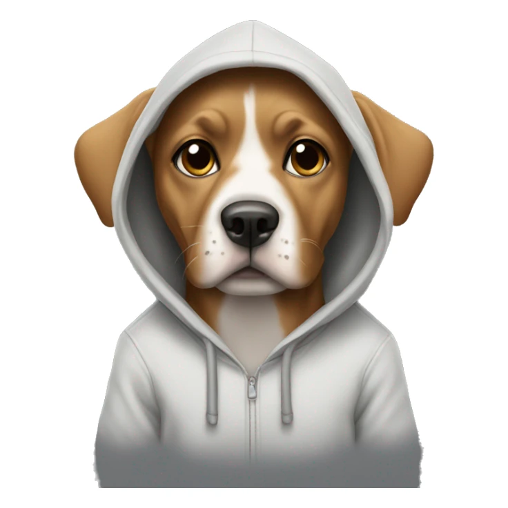 Dog wearing hoodie  sticker