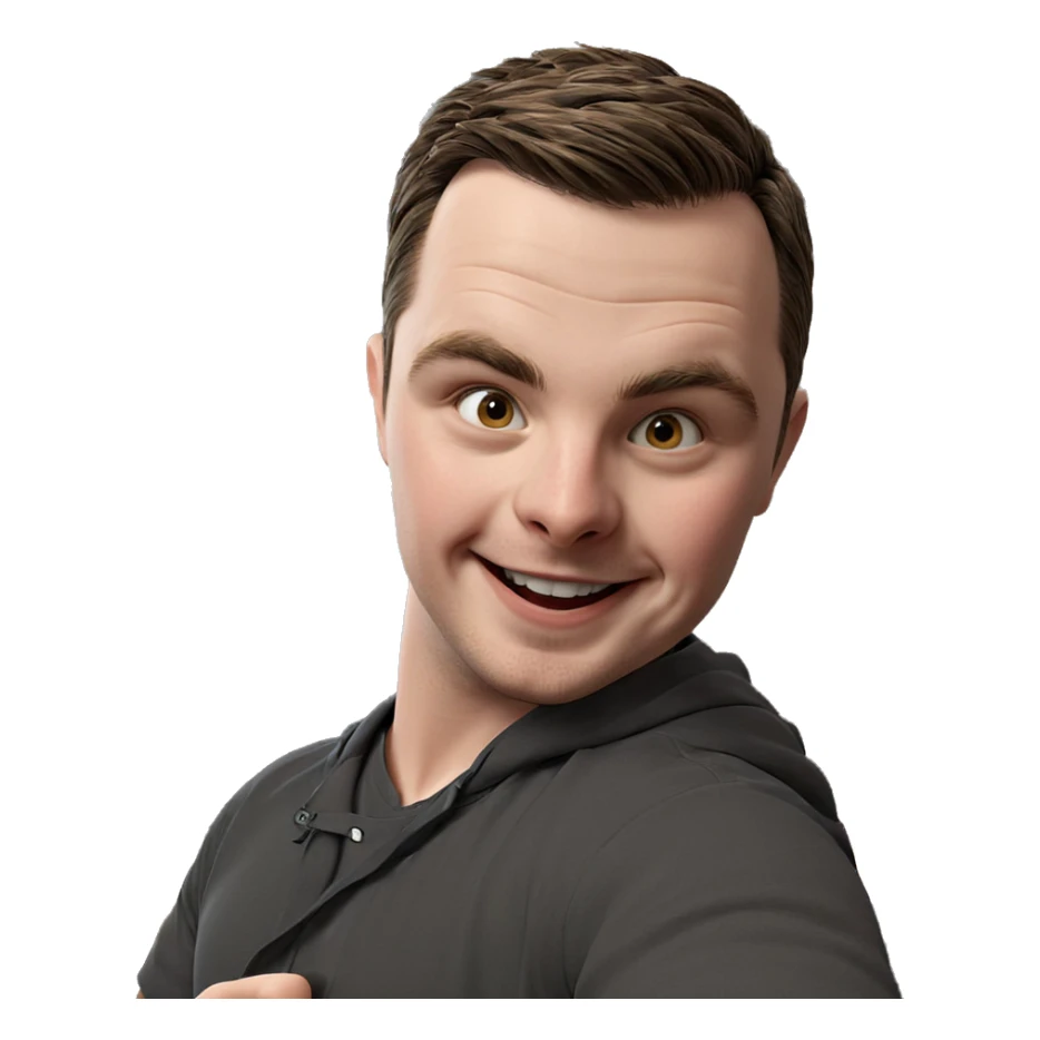 happy boy in casual shirt sticker