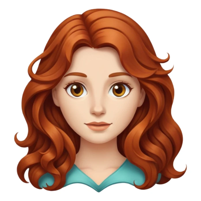 Rousse aux cheveux très long et ondulé  sticker