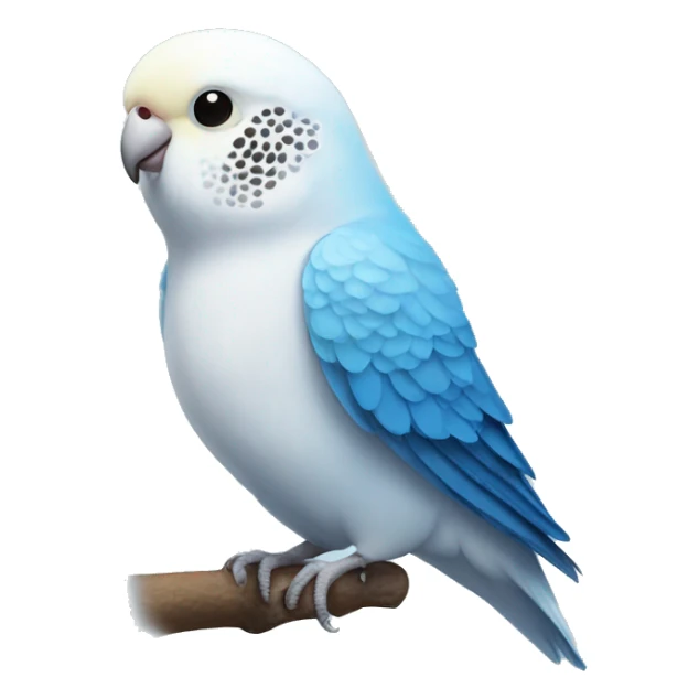 A budgie that is white and blue sticker