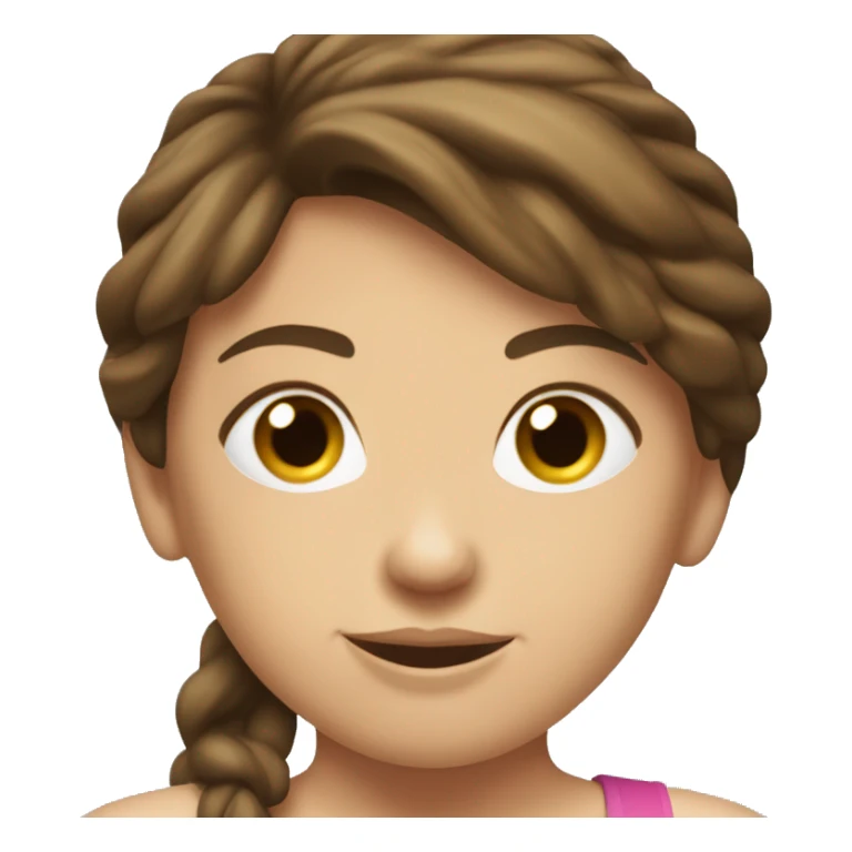 Fit Caucasian Woman stomach muscles, brunette sticker