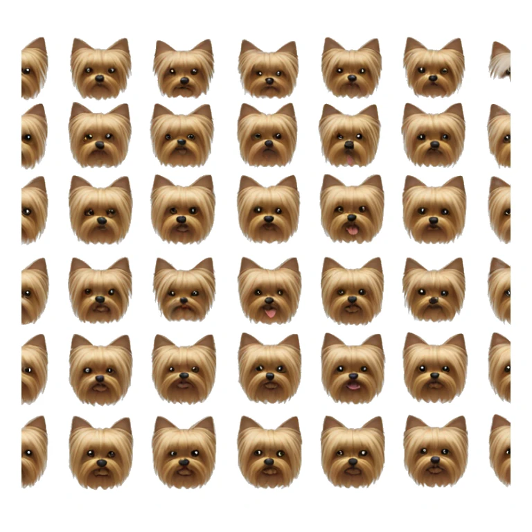 One eyed Yorkshire terrier long hair  sticker