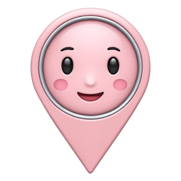 pale pink location pin emoji without face sticker
