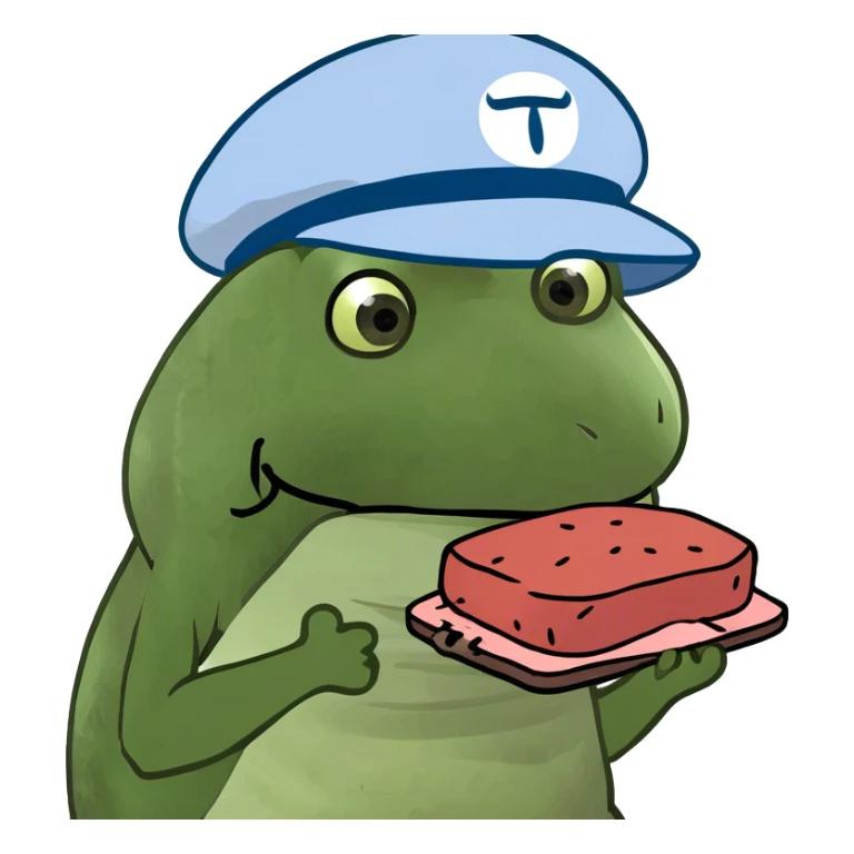 Slid beef in the style of Totoro sticker