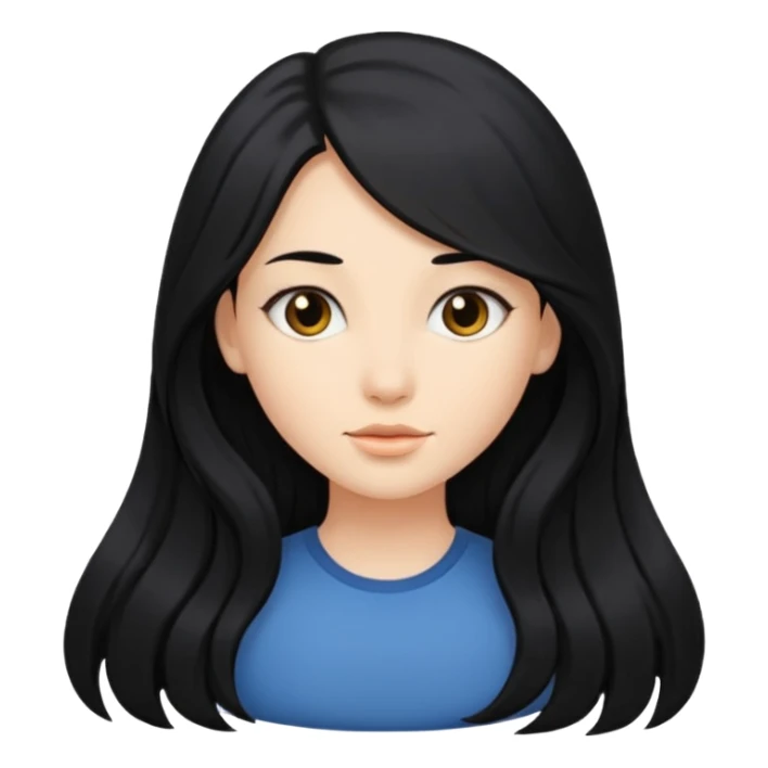 Chica con cabello largo  sticker