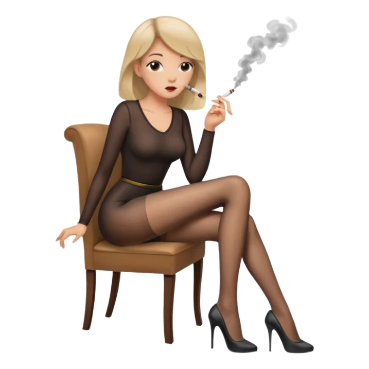 Pantyhosed smoking sticker