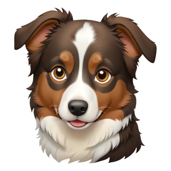 A black brown and white Australian shepherd sticker
