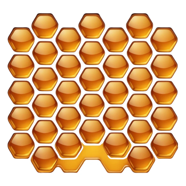 A natural honeycomb panel filled with amber honey. sticker