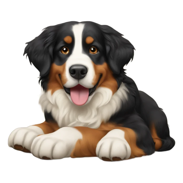 golden retriever and Bernese mountain dog playing together sticker
