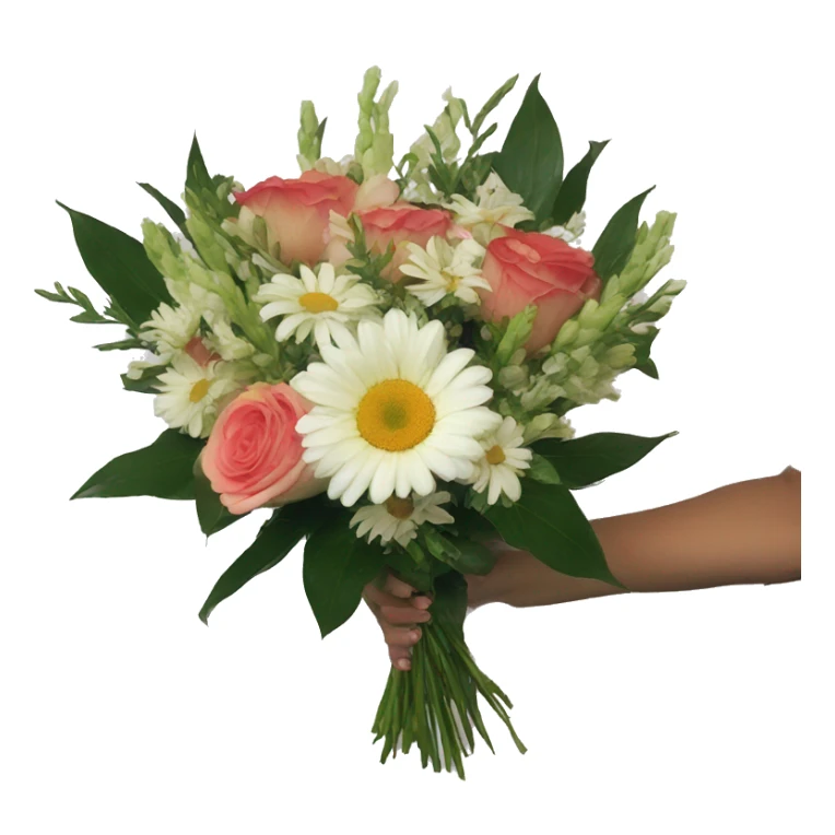 I send you this bouquet symbol of my love sticker