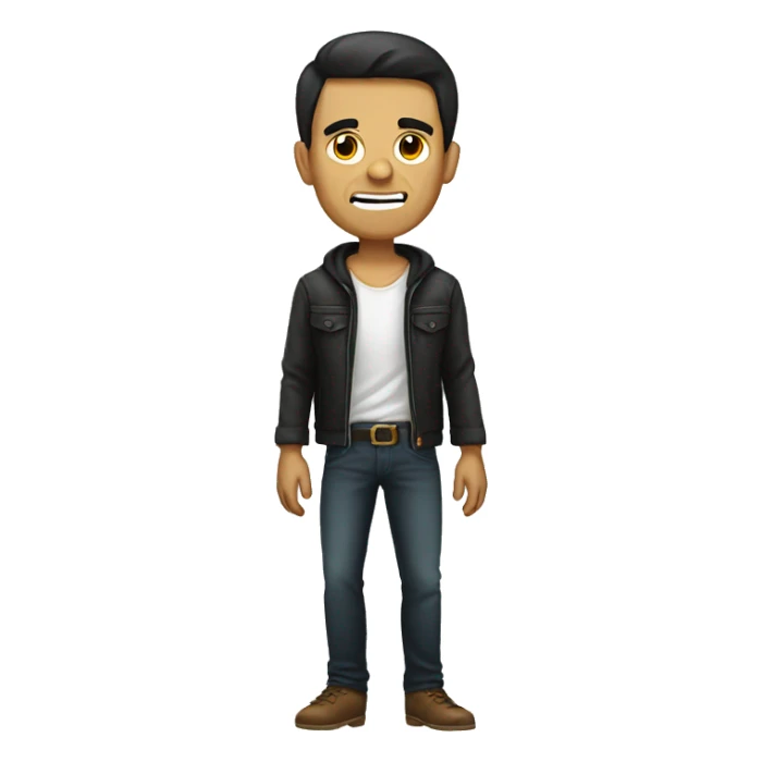 Skull male mexican full body sticker