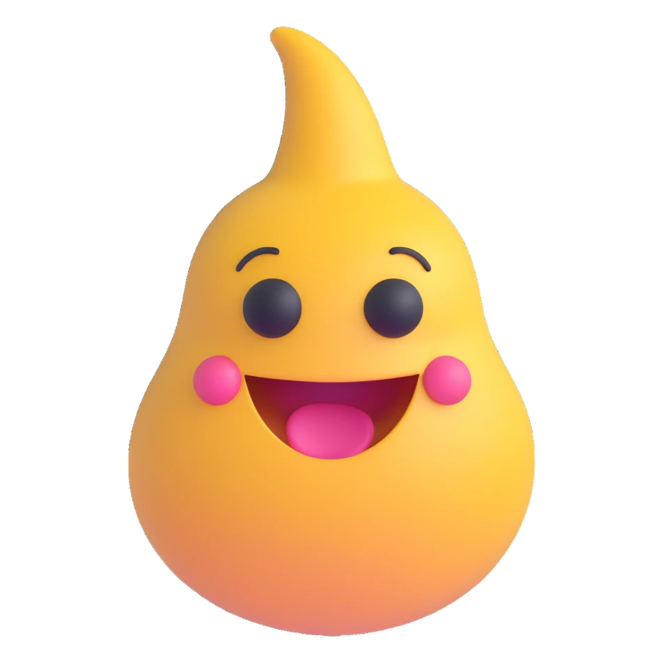 playful, non-explicit breast emoticon, suggestive but safe for work, 3D emoji style sticker