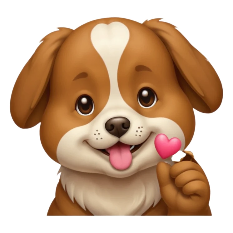 dog blowing a kiss sticker