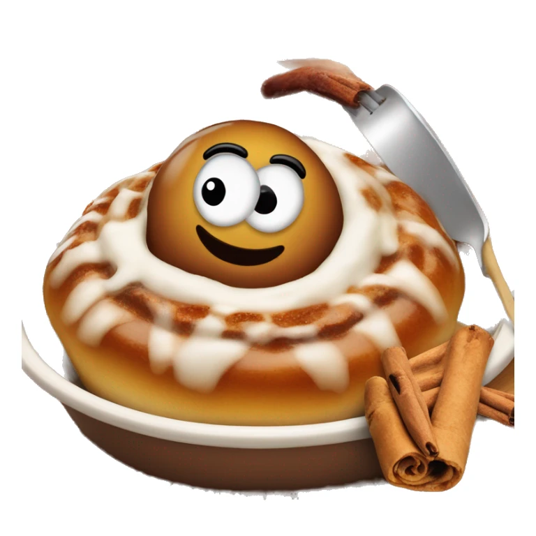 Chili bowl with a side of cinnamon roll sticker