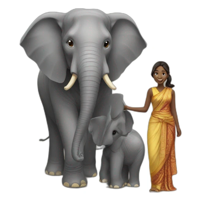 a guy with his wife on an elephant  sticker