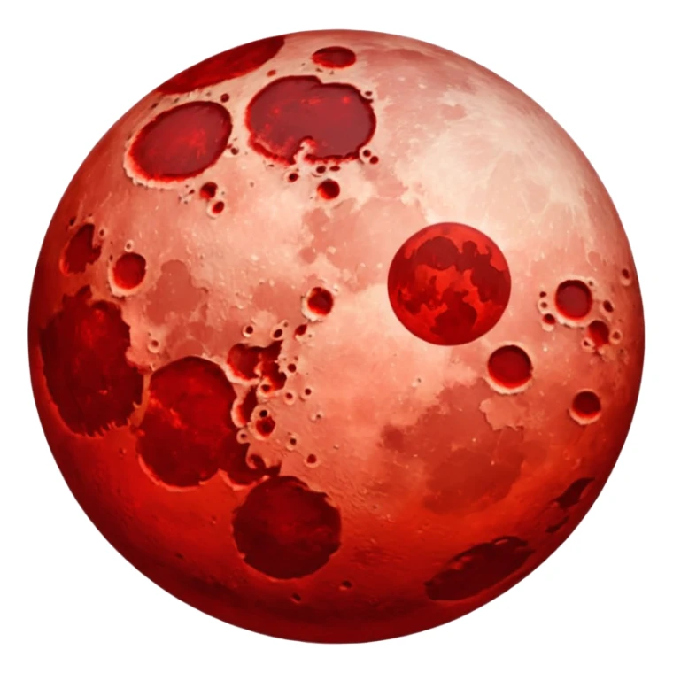 Blood moon without eyes mouth or nose sticker