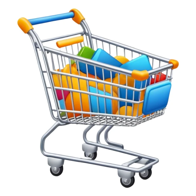 shopping app icon with cart sticker