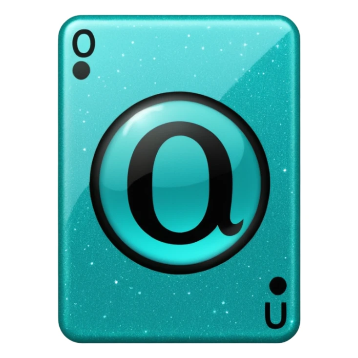 Teal Glittery uno reverse card that says no u in the middle sticker