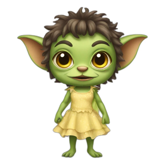 gremlin wearing a dress sticker
