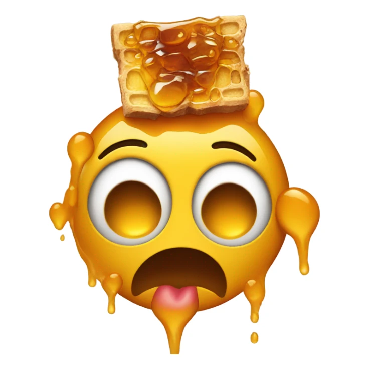 😲 with honey coming out his mouth sticker