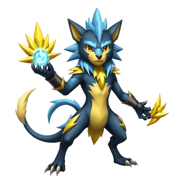 Shiny Epic Badass Manectric-Luxray-Zeraora-hybrid (Full body) sticker