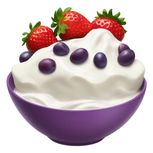 fruit yogurt bowl with strawberries and grapes sticker