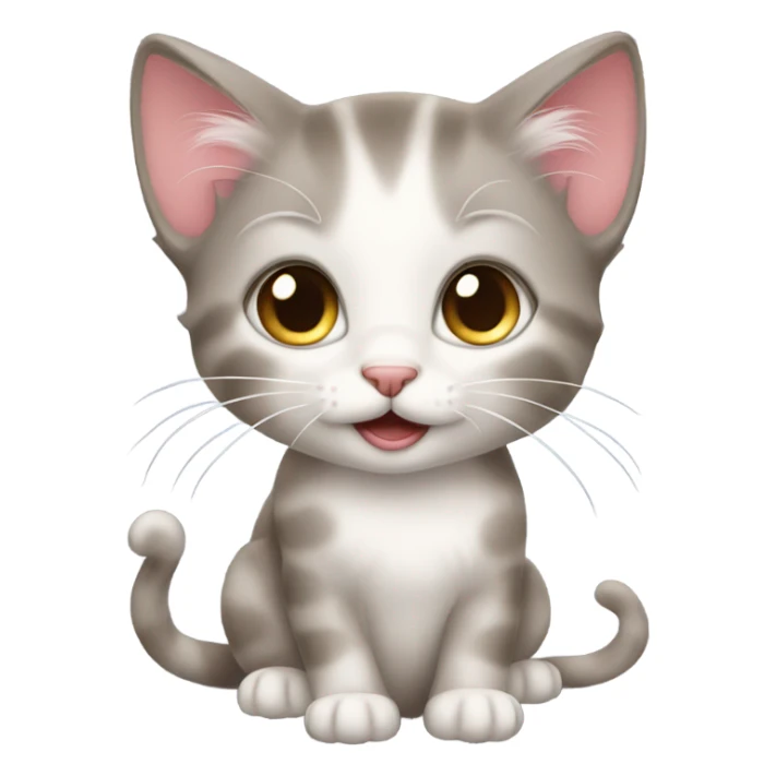 girl kitten with perfect hair and long nails sticker