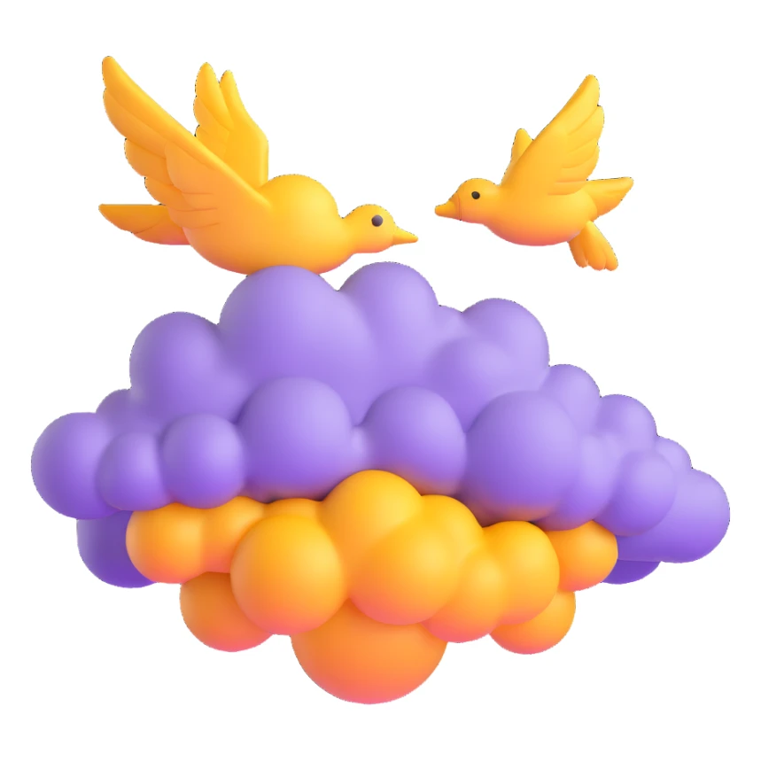 golden yellow Flying Nimbus cloud from Dragon Ball anime sticker