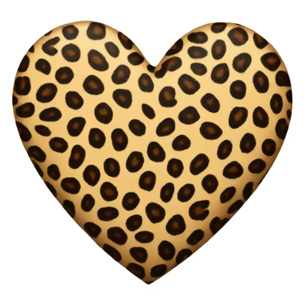 Leopard print heart sticker