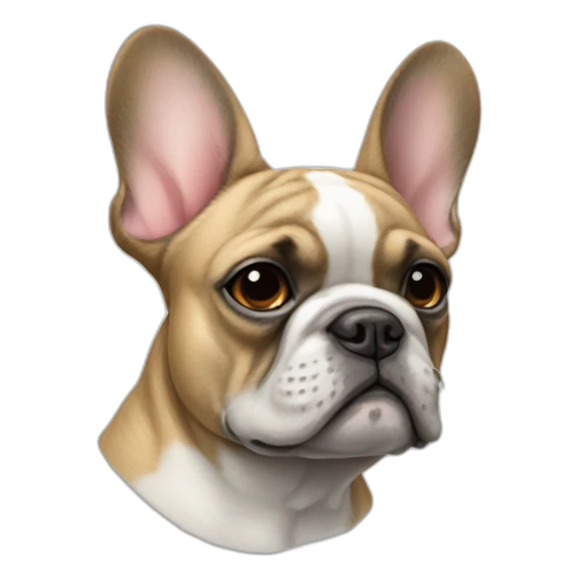 French Bulldog in profile sticker
