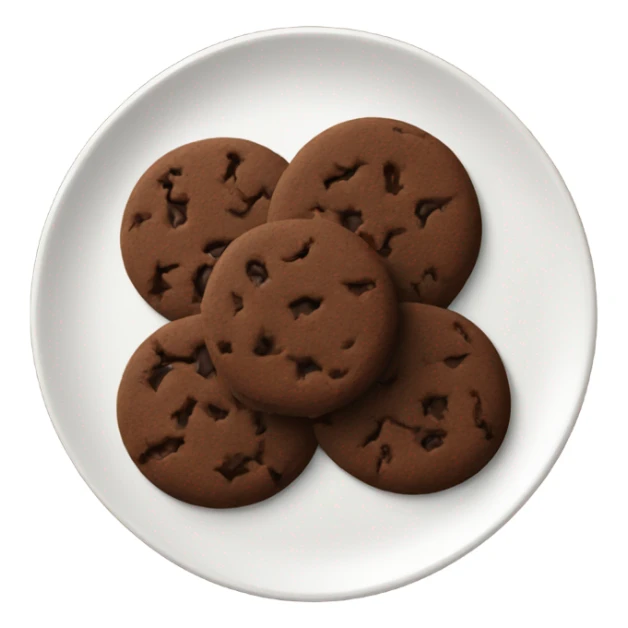 chocolate cookies on a plate sticker
