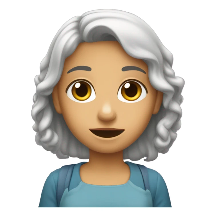 una bambina che guarda un telefono sticker