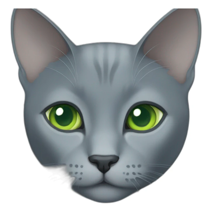 Russian blue cat with green eyes sticker