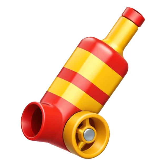 A create a whistlewith tvk image and colour with the colour first red and in center yellow and then red  sticker