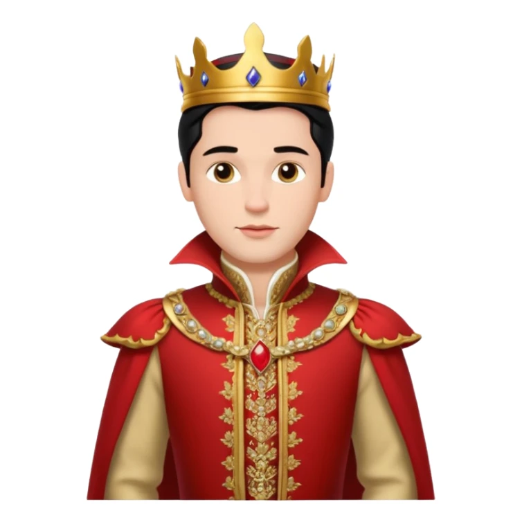 the prince from Snow White, royal pose sticker