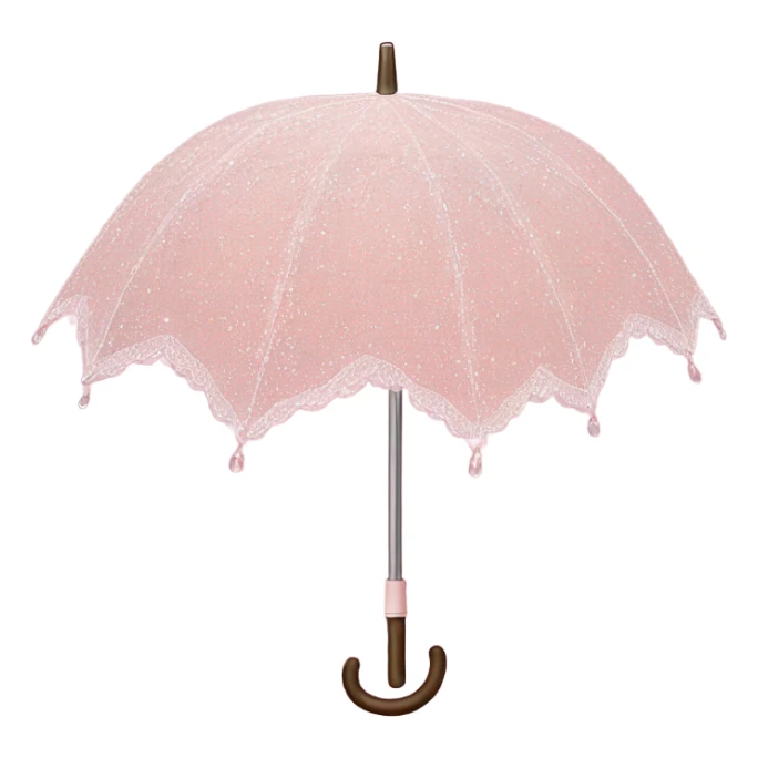 Pink laced umbrella with crystals sticker