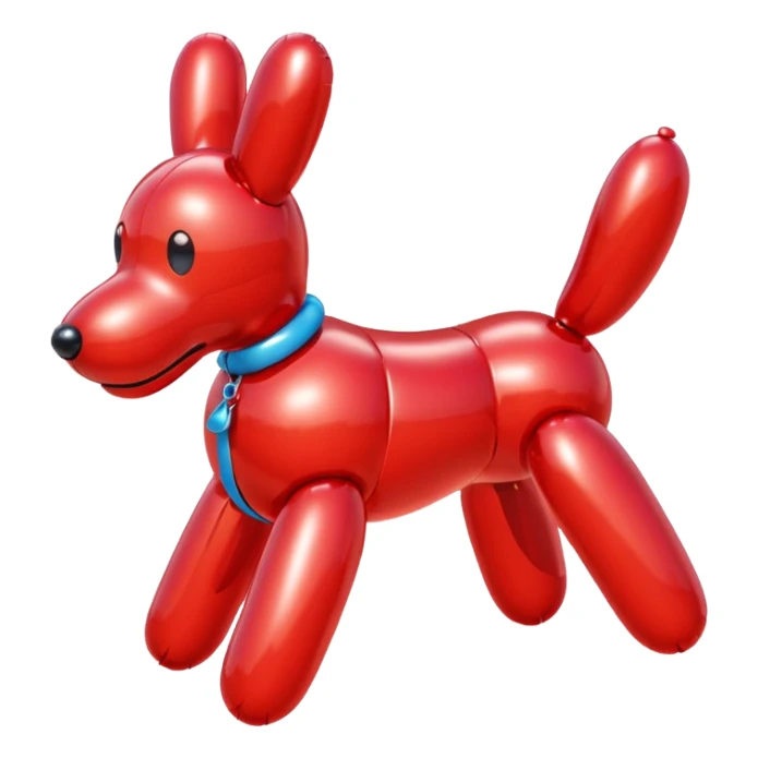balloon dog, simple, bright, playful sticker