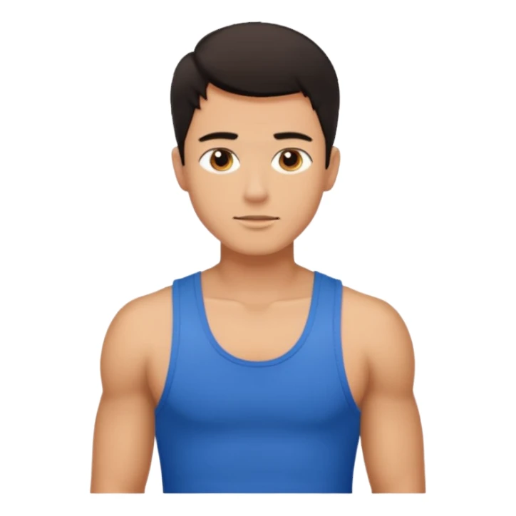 sexy gay guy emoji with short dark hair sticker