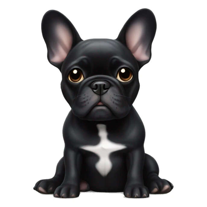 black french bulldog sticker