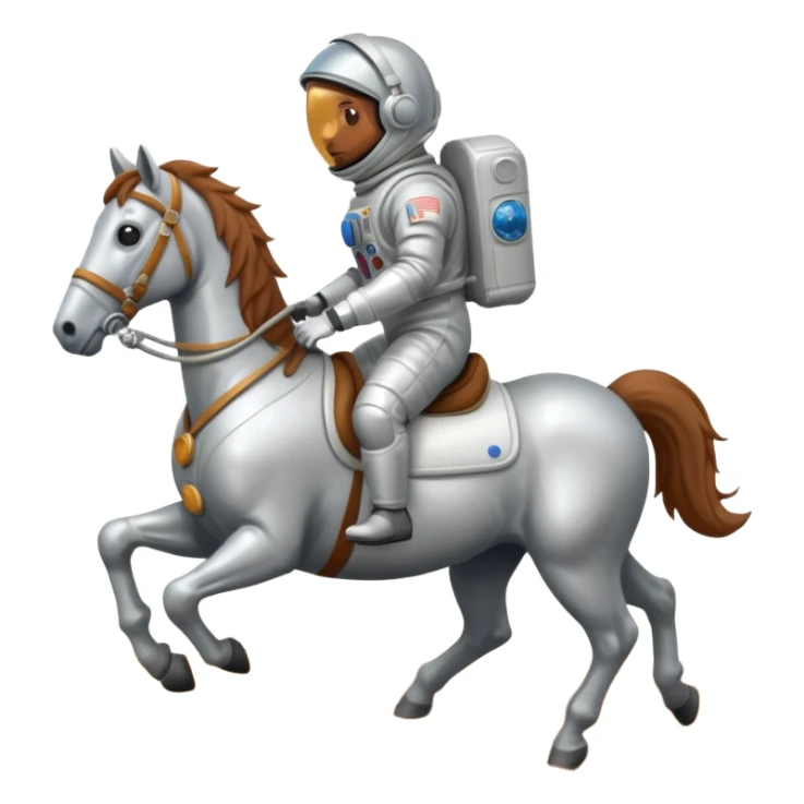 An Astronaught riding a horse sticker