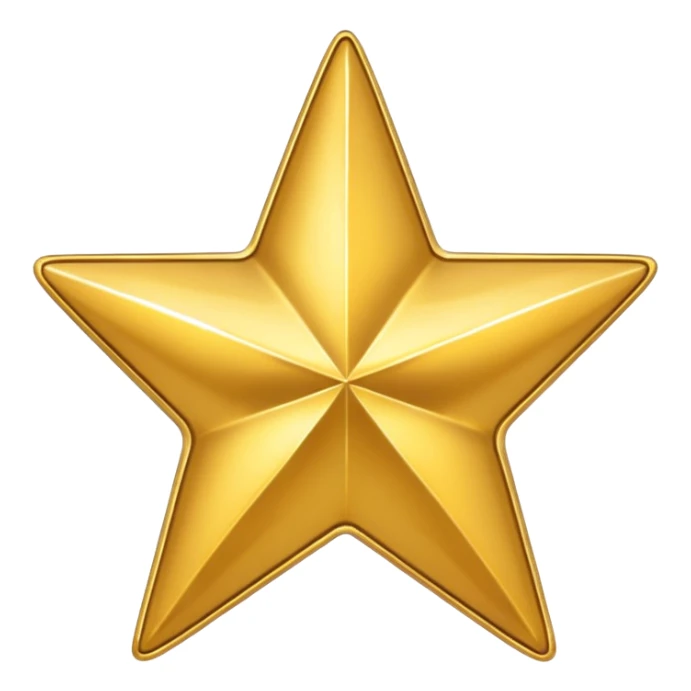 gold metal style icon of a star sticker