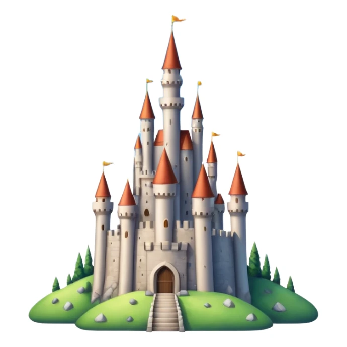fantasy castle on the sky sticker