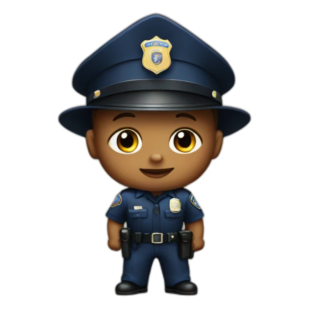 an infant police officer sticker