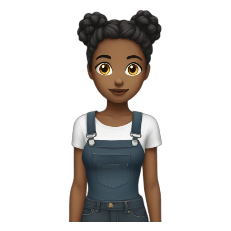 cute black girl with crop top shirt no jacket sticker