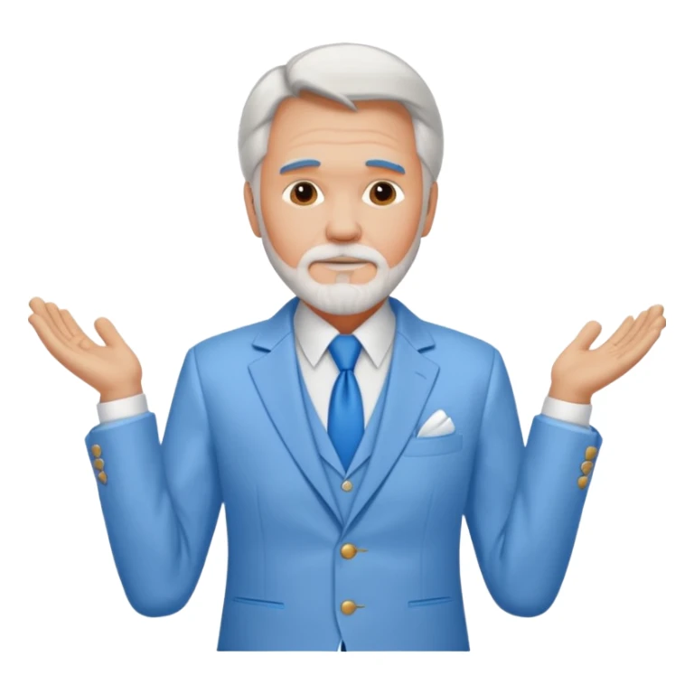 Kenny Rogers with blue dress shirt, white suit jacket sticker